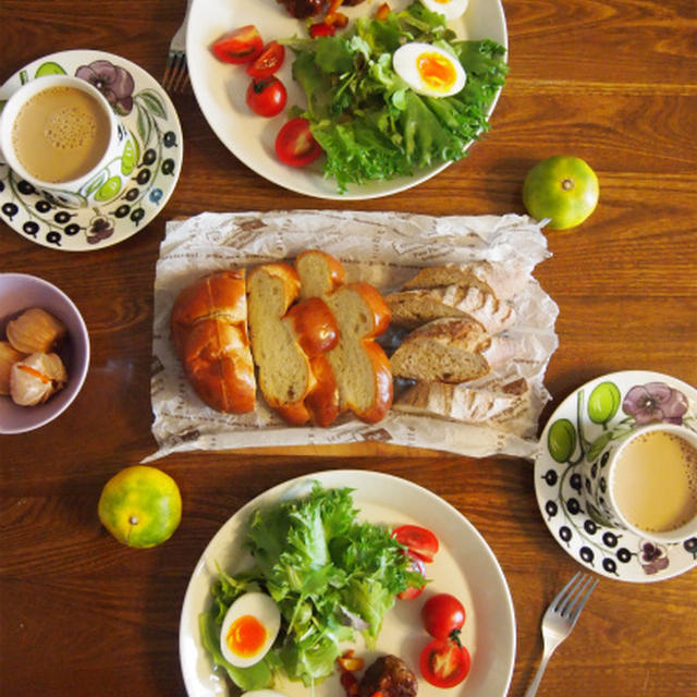 手作りミートボールの朝ごはん