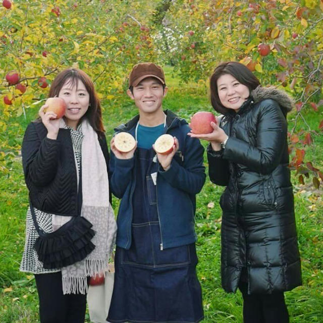 黒田農園でりんご狩り(人´ｴ`*)♪葉とらずサンふじの蜜がすごいの♡