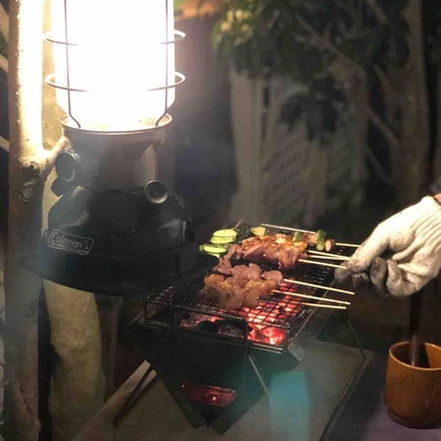 本日も猫の額で焼き鳥です