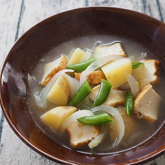 だしを楽しむ「塩じゃが厚揚げ」♪