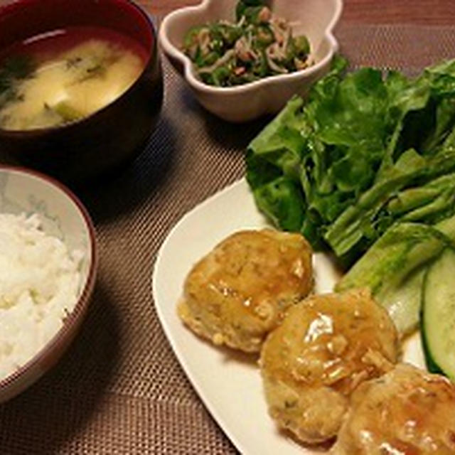 れんこん入りつくねの甘辛タレ焼き