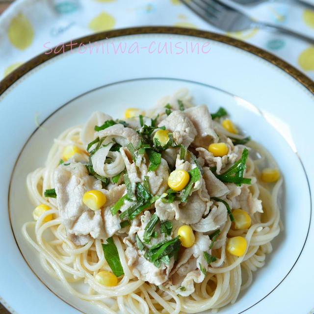 【さっぱり！豚しゃぶパスタ】玄米麺で美味しくグルテンフリー☆