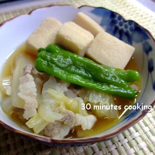 高野豆腐と白菜のあったか出汁煮♪