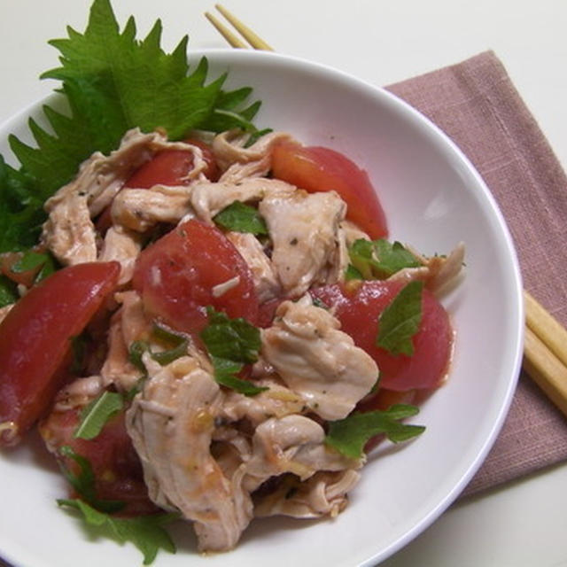 トマトとチキンのマリネ（デパ地下惣菜の再現）