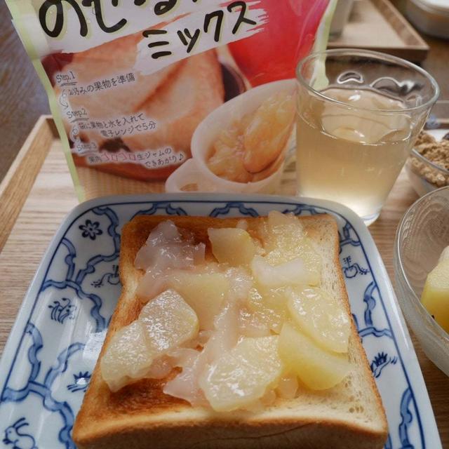 新田ゼラチンのせる生ジャムミックスで作るラ・フランスジャムトースト