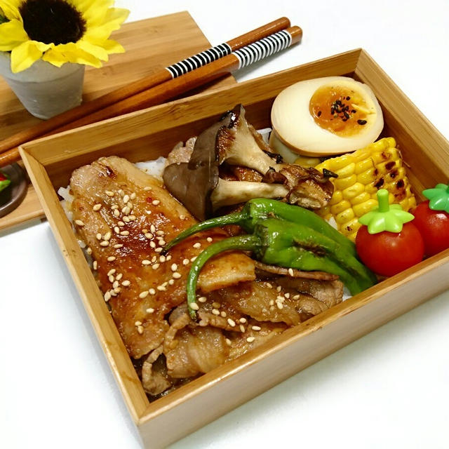 簡単！ズボラ弁当♡焼肉のっけ弁当