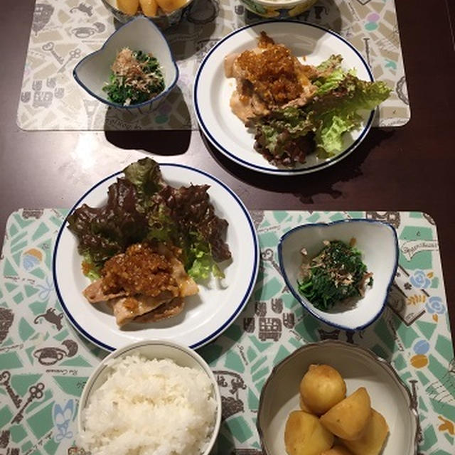 【夕食メニュー】和風ポークチャップ風豚肉の刻みタマネギソース！！