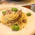 そら豆とひき肉のレモンクリームパスタ＆家庭菜園のベビーリーフ！