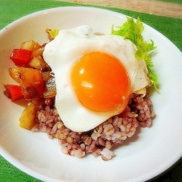 豚こまとミックス野菜のオイスターソース炒め丼