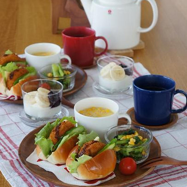コロッケパンの朝ごはん