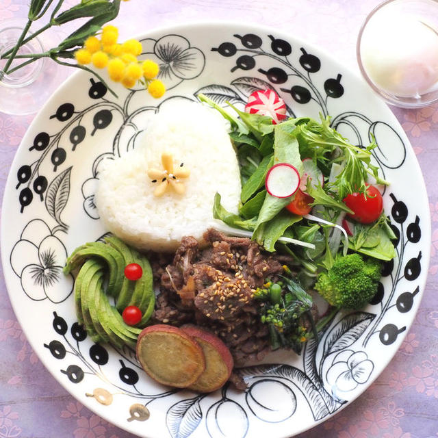 おうちカフェごはん。プルコギワンプレート