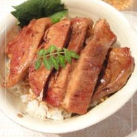 オニオンサラダと豚丼