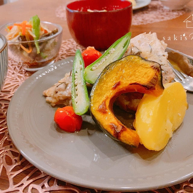 トースターで♡鶏と野菜のローズマリー焼き＊コストコ購入品