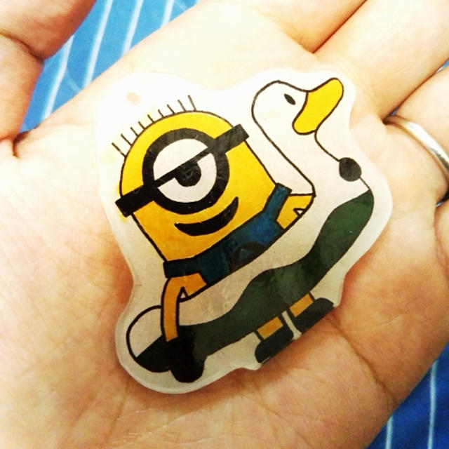 ハンドメイド☆プラバンでミニオンズのキーホルダー