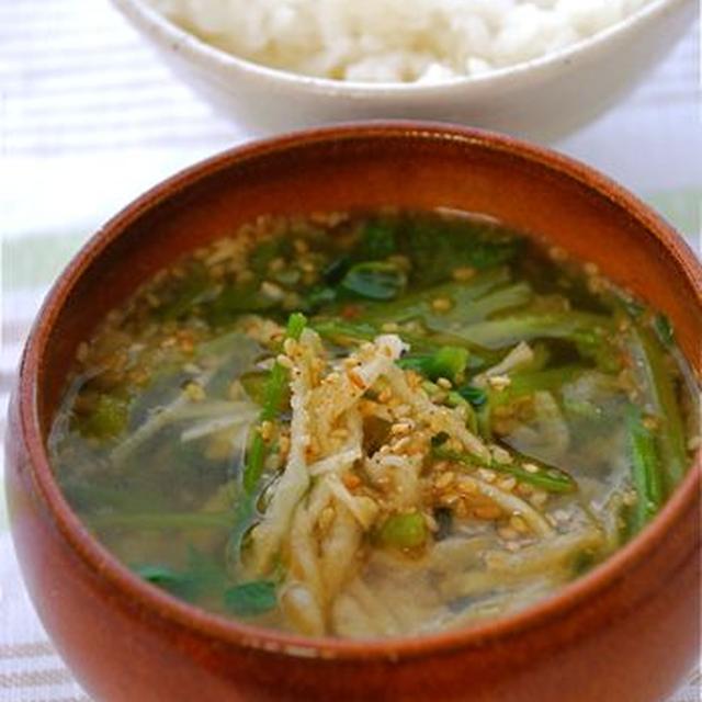 即席☆韓国風味の三つ葉の味噌汁