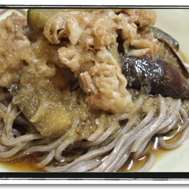 夏だ★豚肉と茄子のみぞれ煮冷やしそば