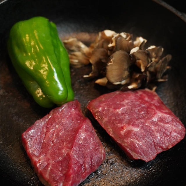 厚切り焼肉と超簡単ごま塩ニンニクタレ