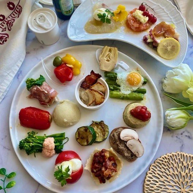 飲んで食べた先日のホームパーティー　アンティパストミストとドルチェ