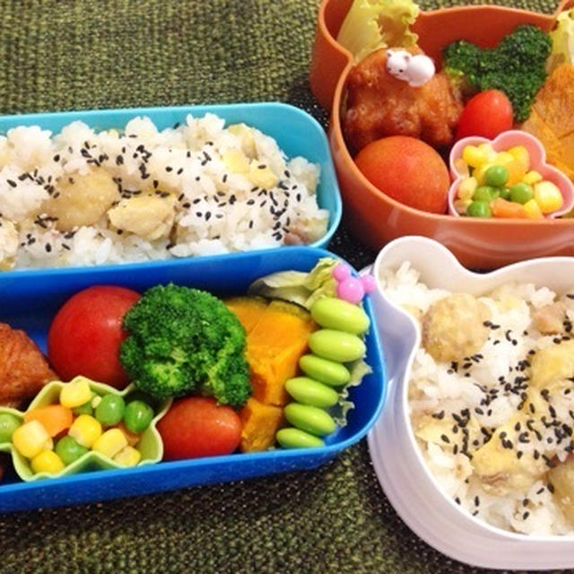 栗ごはん と 栗ごはんのお弁当