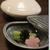 蕗の翡翠煮と桜色の…。
