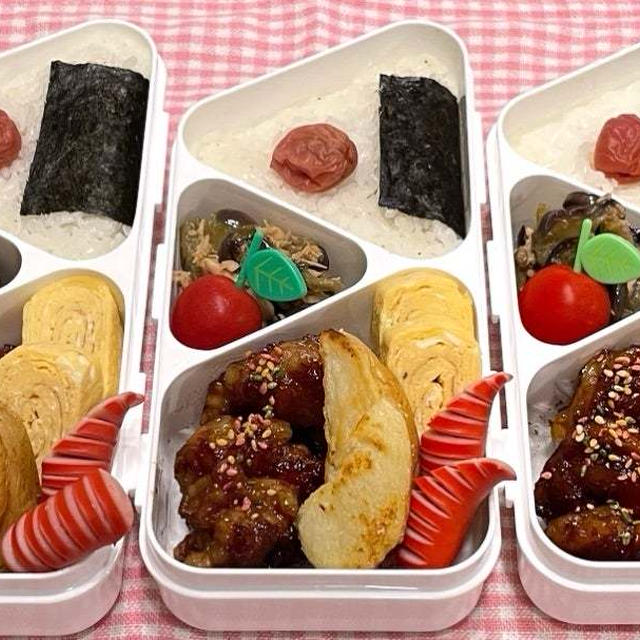 5月23日＊ダイソーのバズってたお弁当箱！！豚こまコロコロステーキで簡単べんとー♩♩♩