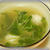 豆苗と海老団子のスープ