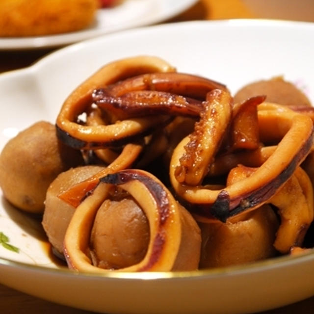 イカと里芋煮×ぎんなんがんも×鯵のみりん干し♪