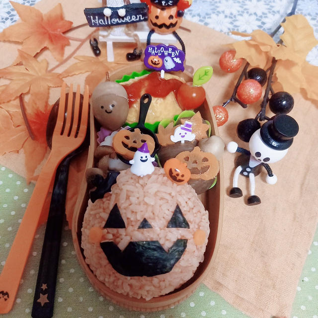 ジャック・オー・ランタンおにぎり弁当〖ハロウィン弁当〗