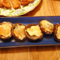 シイタケの海苔チーズ焼き