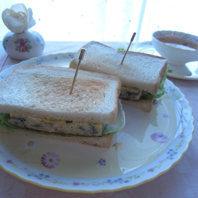 朝食シリーズ～和風オムレツサンド＆ラタチーズのホットサンド＆ミラノ風サンド～