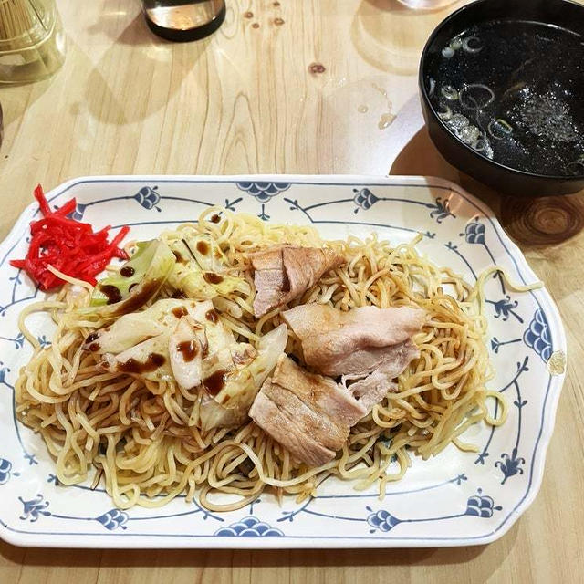 焼そばとスープ  〜天茂・新潟県村上〜