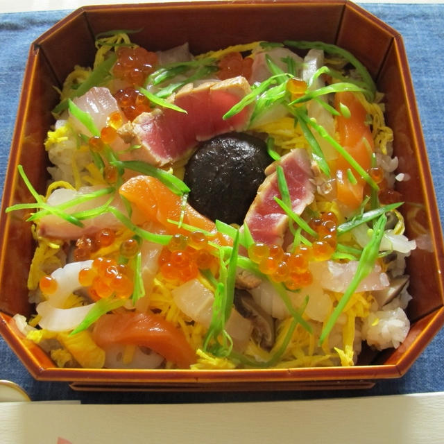 ポットラックのお題は”ひな祭り”　ー海鮮五目ちらし寿司ー