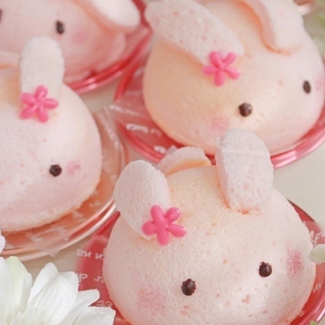 桃色うさぎのカスタードケーキ By ナナママちゃんさん レシピブログ 料理ブログのレシピ満載