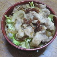 シャキシャキ食感で豚丼♪