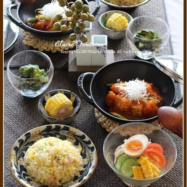 厚揚げ海老チリ！と、かまぼこ炒飯！おうち中華♪