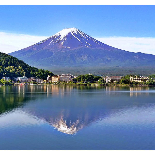 河口湖で「逆さ富士」初体験！5月の快晴♪最高の富士山に感動