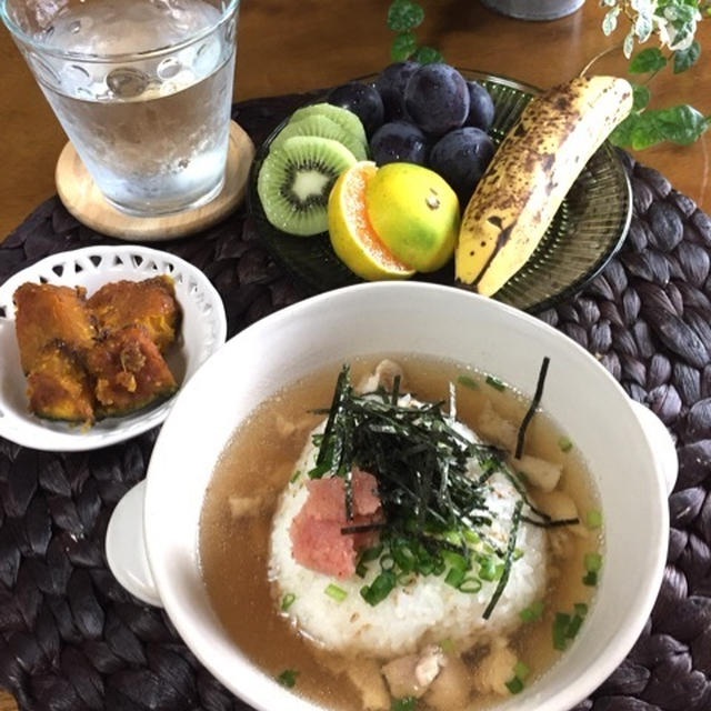 あっという間に食べた朝ごはん♪ご満悦だね〜笑