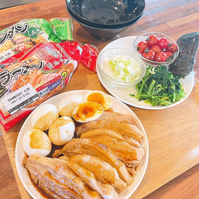 作り置きラーメンで、後はよろしく〜！！