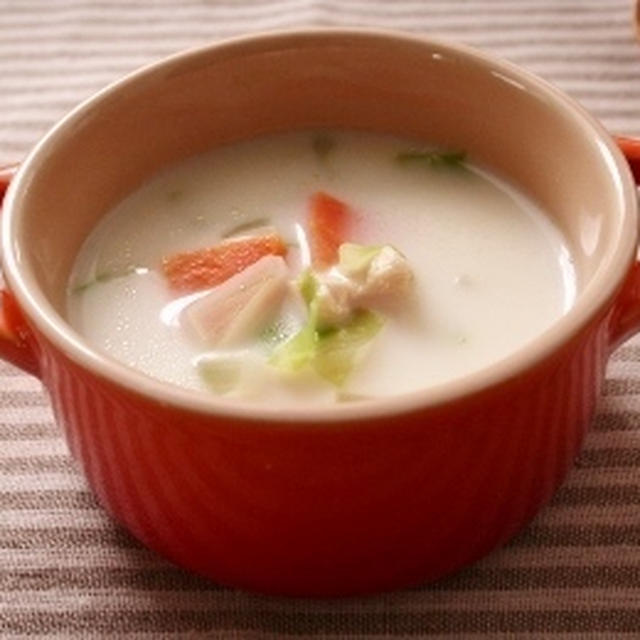 レシピブログ連載☆離乳食レシピ☆「鶏肉と野菜のミルクスープ」更新のお知らせ♪