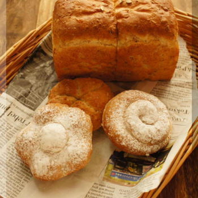 * ライ麦の食パン・ライ麦のプチパン・きのことライ麦フレークのチャウダー♪ ②