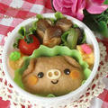 ＊　稲荷すしでブタちゃん弁当　＊