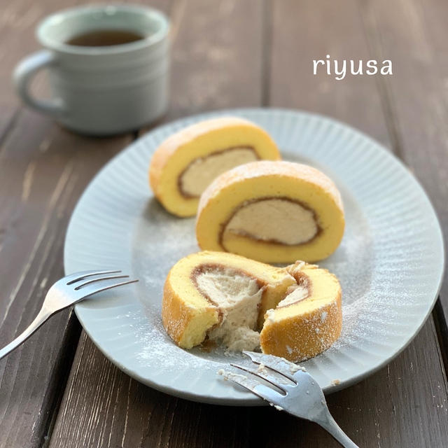 栗ジャム使って簡単 マロンクリームのロールケーキ By Riyusaさん レシピブログ 料理ブログのレシピ満載