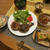 茄子の肉詰め＆椎茸バーグの晩ご飯　と　柏葉紫陽花の花のしずく♪