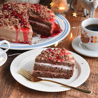 ラズベリーなダークチョコレートケーキで コーヒーマリアージュのクリスマス