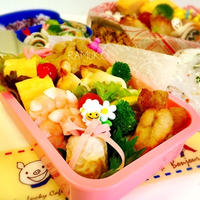 めんつゆわさびで巾着お蕎麦。