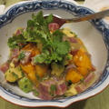 マグロとアボカドと柿の柚子胡椒風味セヴィチェ　　11・8・2012