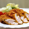 鶏ささみ肉のカレーフリッター＆「レタスともやしの中華サラダ」＆「ちょこっと徳島」
