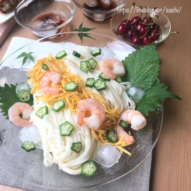 七夕の日は天の川のそうめんに願いを込めて#michill