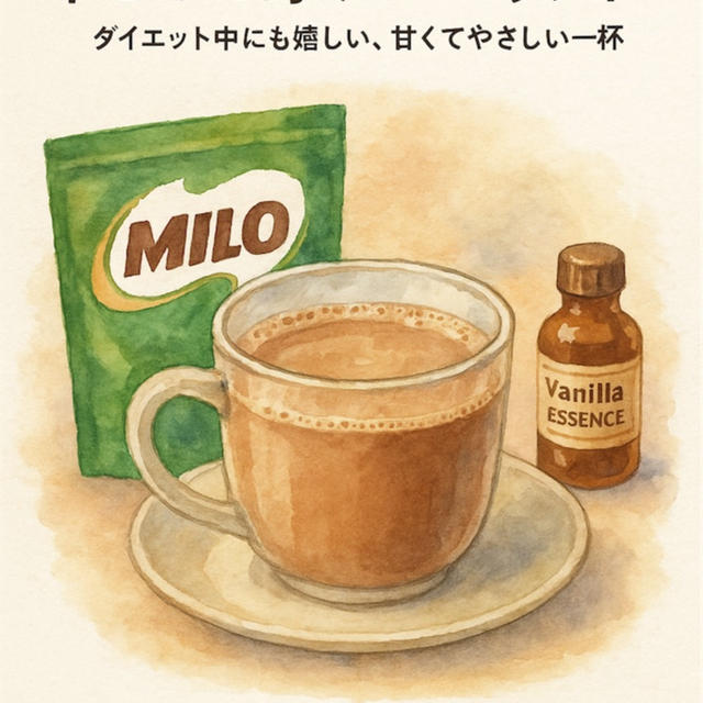 【レシピ】幸せの15時ミロバニラティー｜ダイエット中にも嬉しい、甘くてやさしい一杯