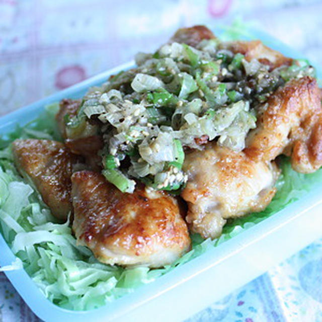 カロリーオフ♪マンナンヒカリで鶏ネギ塩だれ丼